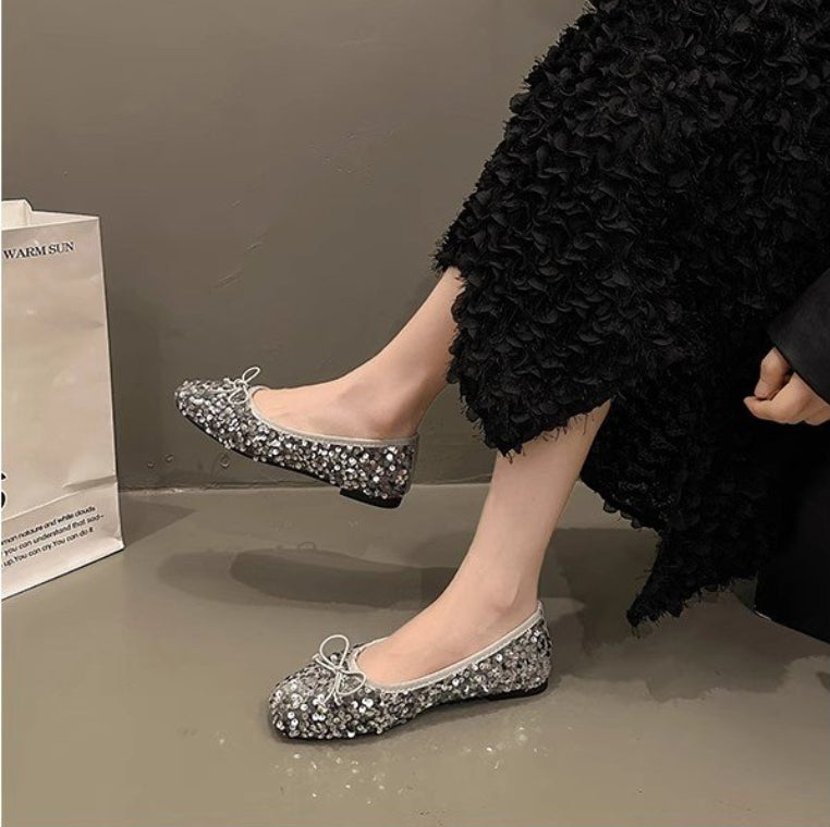 Women's Flat Sequin Versatile Pumps