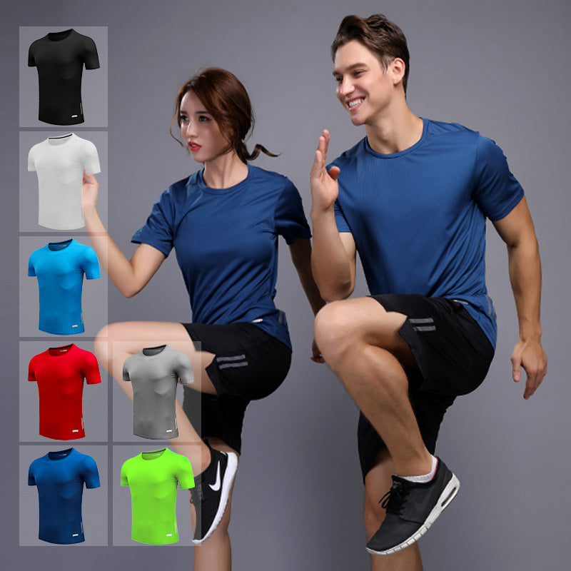 T-shirt de fitness sport occasionnel manches courtes