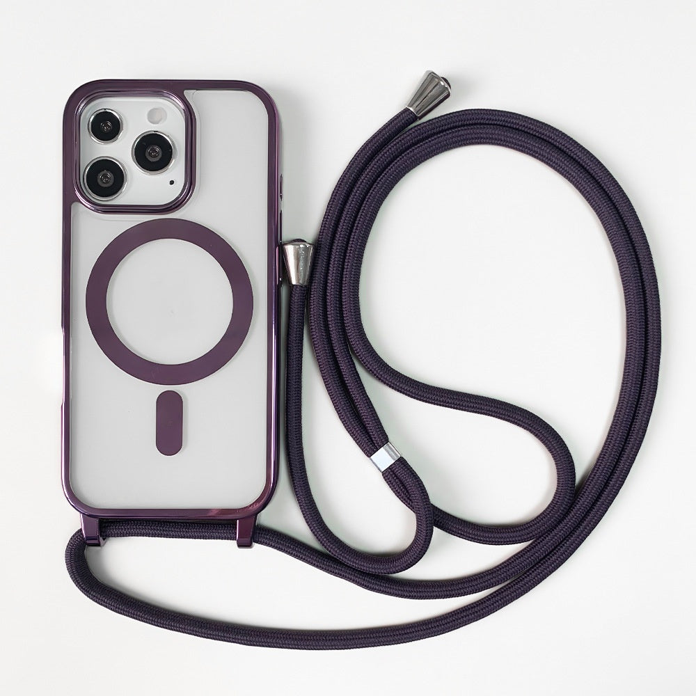 Boîtier de protection pour téléphone magnétique Lanyard