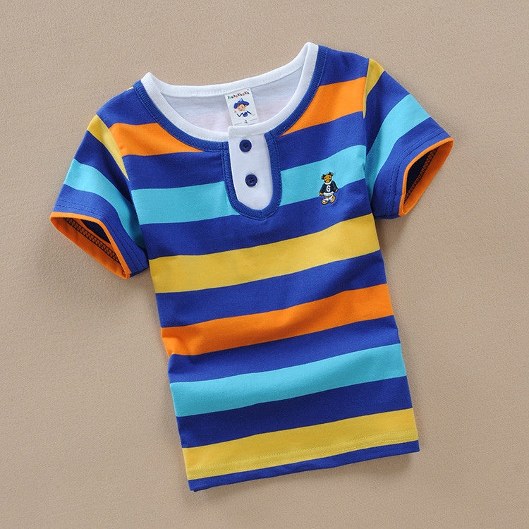 T-Shirt d'été en coton cou-cou à manches courtes Vêtements pour enfants