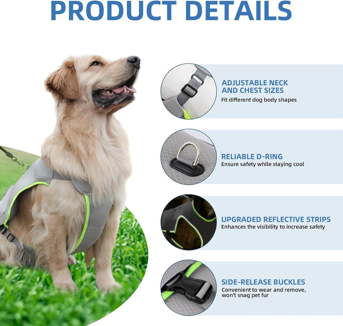 Cooling Vest for Dogs with Ice Packs