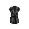 Femmes sans manches PU Veste en cuir pour FallWinter Mode tendances