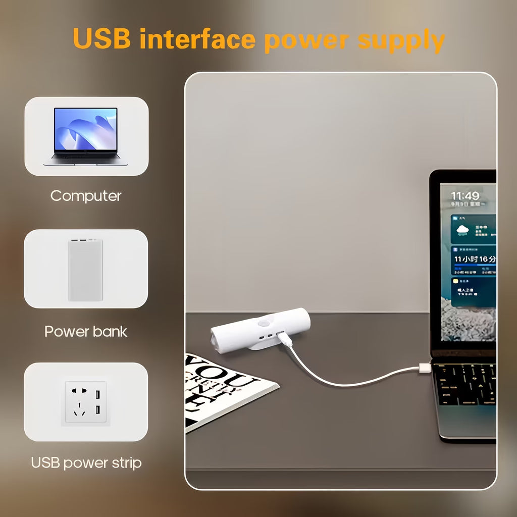 Magnétique RGB LED Night Light Smart Motion Capteur USB Lampe Ambient rechargeable