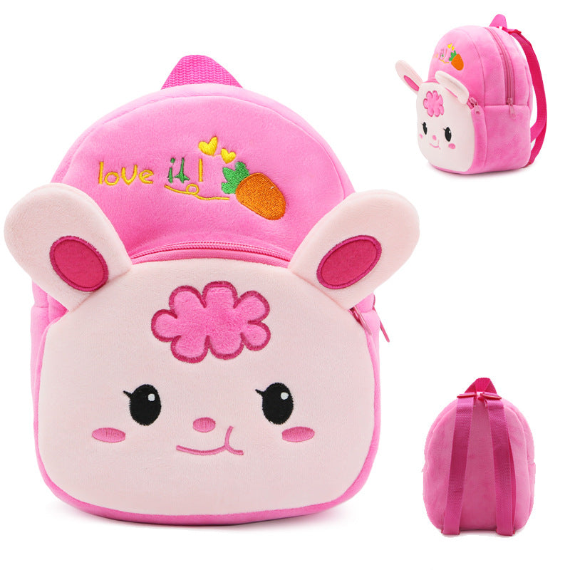 Cute Cartoon Animal Radish Rabbit Plush Sac à dos