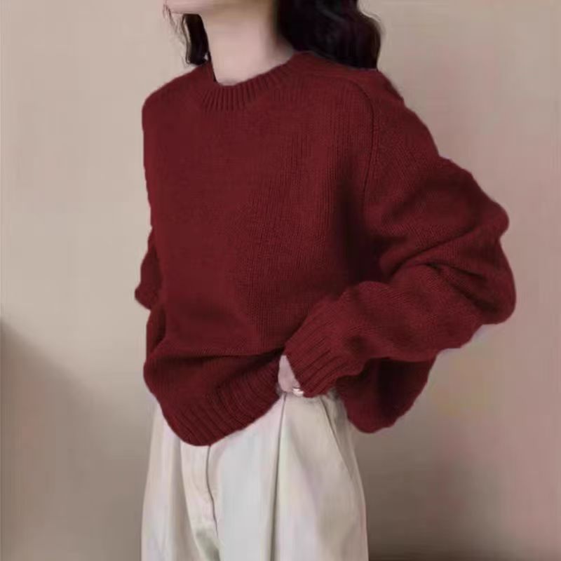 Pull à col rond de style coréen