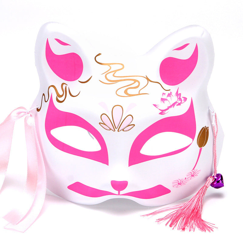Style japonais populaire demi-chat visage et vent chimes habiller Fox Masque Cosplay enfants