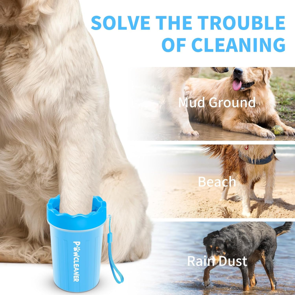 Professionnel 7 en 1 Nettoyeur de patte pour chiens et chats comprend 1 rondelle de patte portable 1 bain
