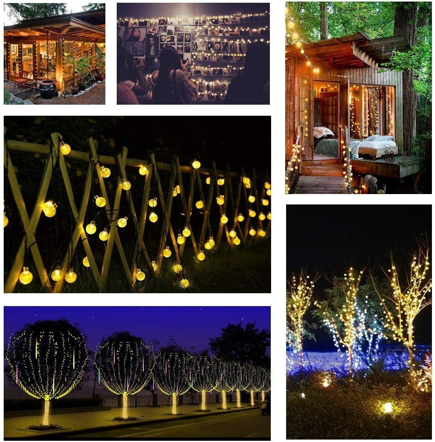 LED Ball Solar Light Party Fairy Outdoor Retro Ball String Lights Patio Garden