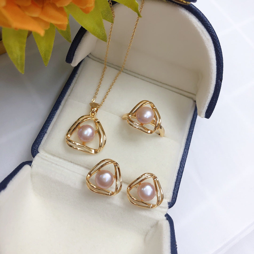 Costume simple et exquis de collier de perles d'eau douce