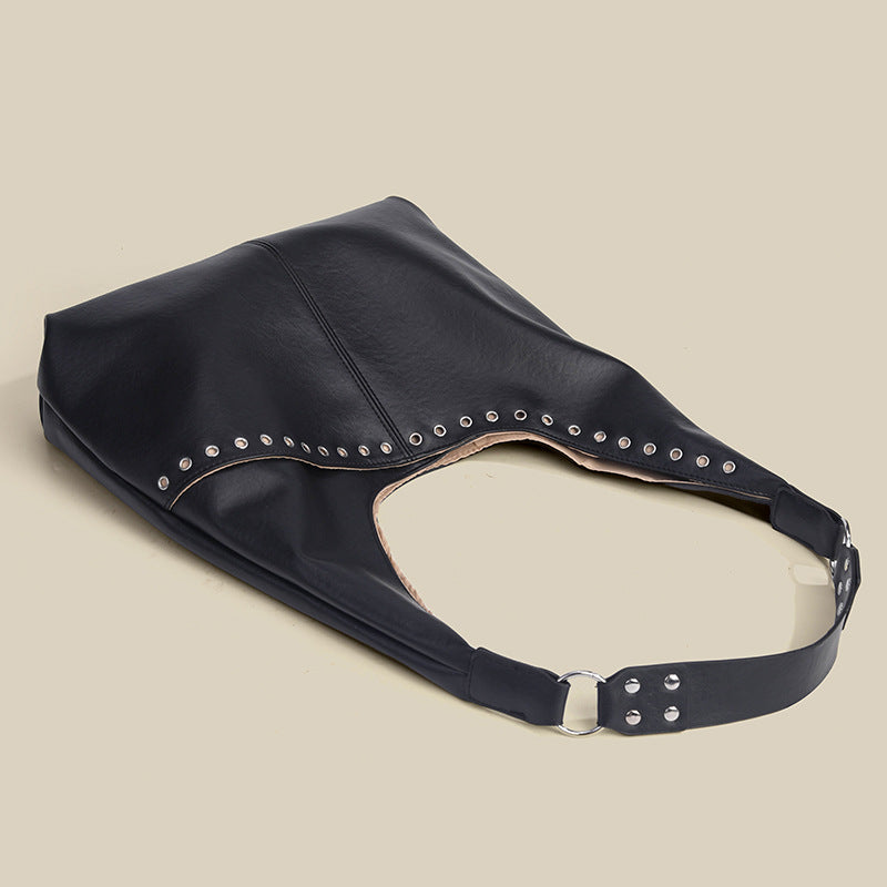 Rivet rétro sophistiqué Grand sac de rangement pour femmes