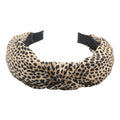 Tissu Craft Coiffure tricotée Vintage Leopard Imprimer large bande de cheveux brim
