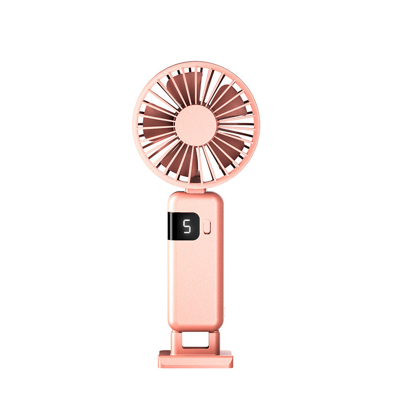 Ventilateur portatif 5 vitesses avec affichage numérique batterie de lithium rechargeable