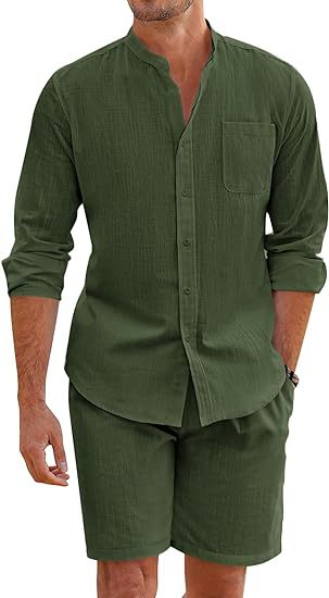 Chemise à manches longues à manches longues confortable en coton doublé pour homme