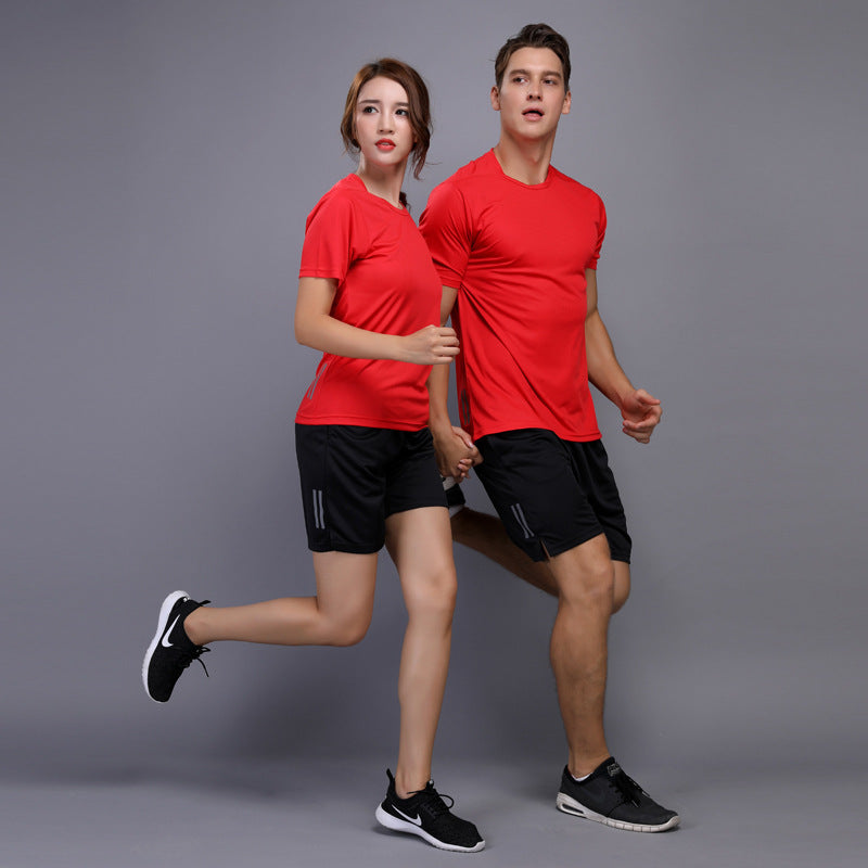 T-shirt de fitness sport occasionnel manches courtes