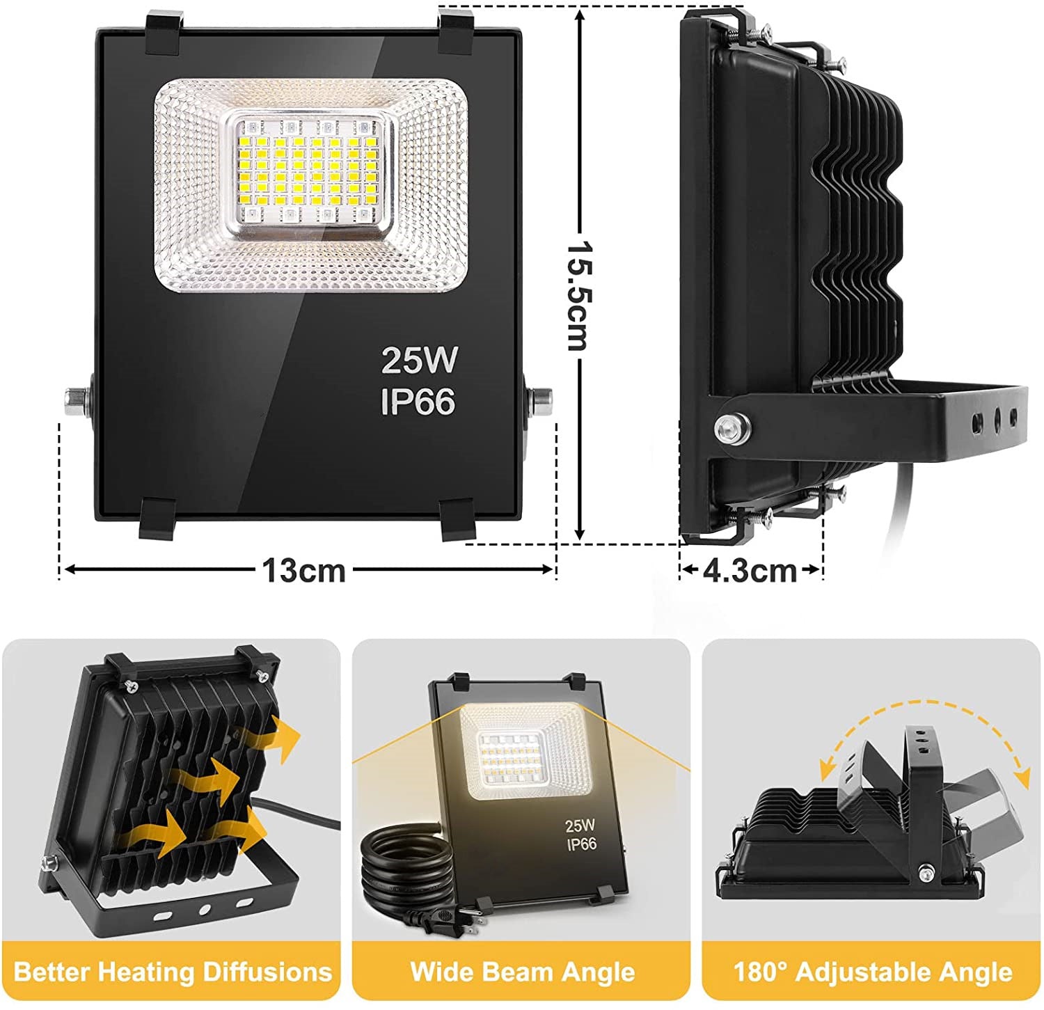 IP66 Jardin étanche Smart Bluetooth RGBW Flood Light