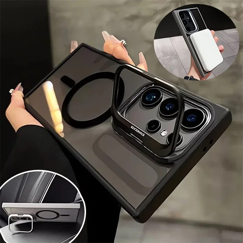 Coque téléphonique Magnetic Lens Frame Metal Bracket