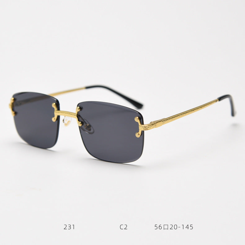 Lunettes de soleil carrées sans cadre