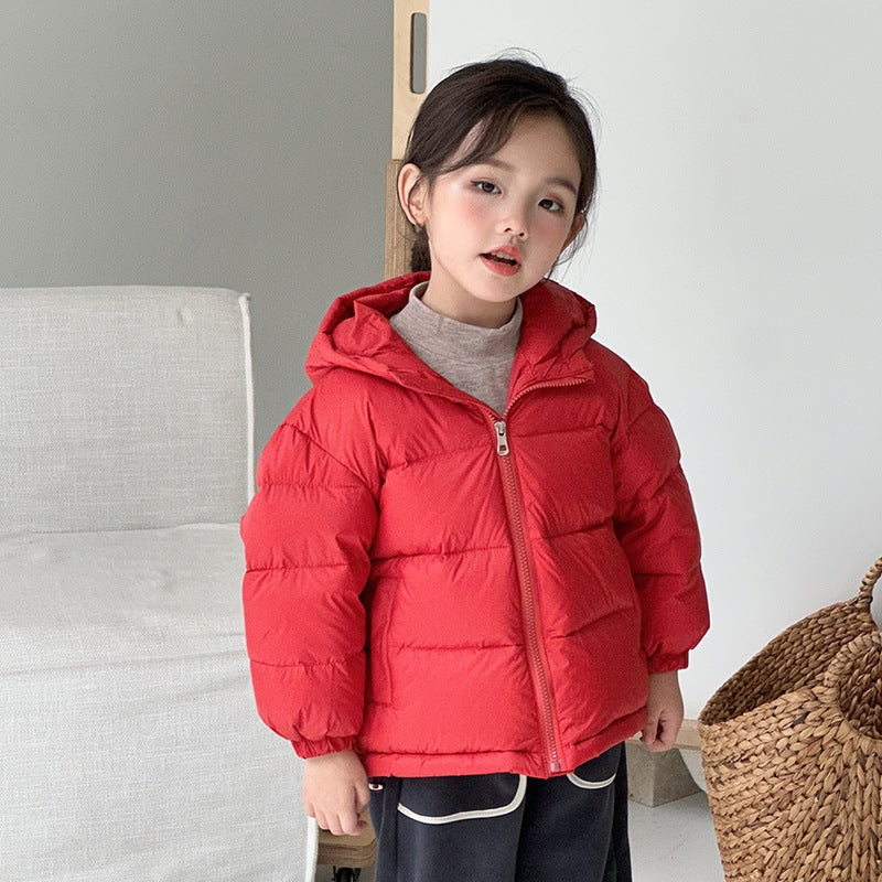 Garçons et filles d'hiver Épaisseur Veste à capuche