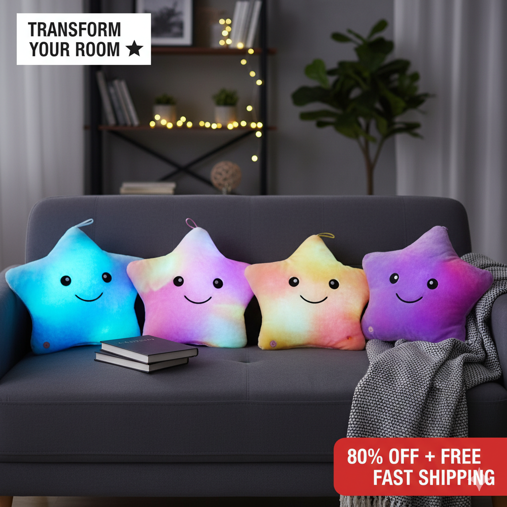 34CM Jouet coloré en peluche d'oreiller cinq pointes