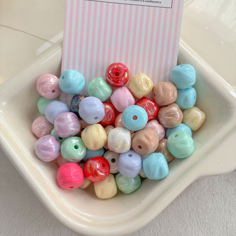 Perles d'espacement à barres acryliques texturées en ligne fine