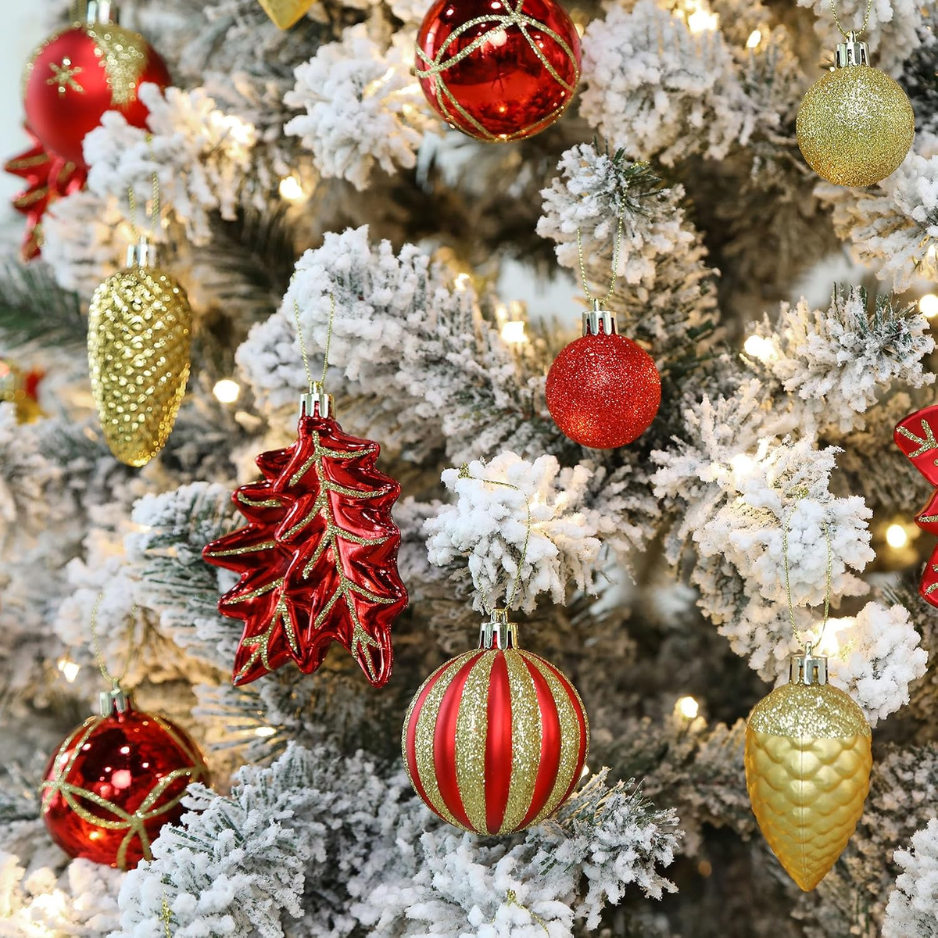 106 PCS Balle de Noël ornements pour décorations d'arbre de Noël