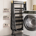Gun Gray de 1,8 mètre - Séchage d'air double coucheRack pliant Balcon domestique Movable