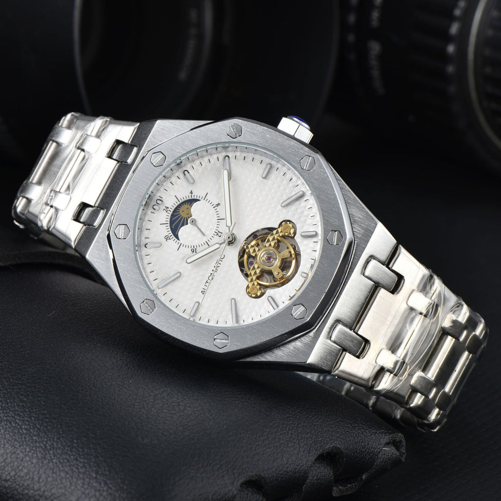 Montre Tourbillon mécanique multifonctionnelle pour hommes