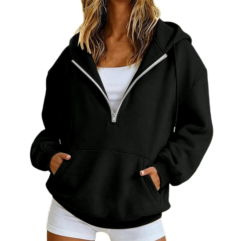 European and American-style Pocket Hoodie manches longues pour femmes