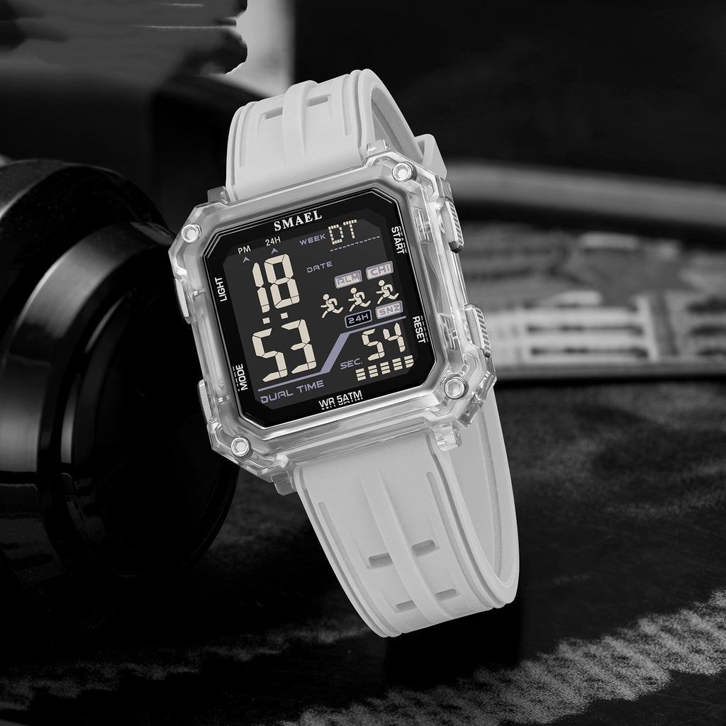 Casual Fashionable Stopwatch Alarm Sports Watch pour les étudiants