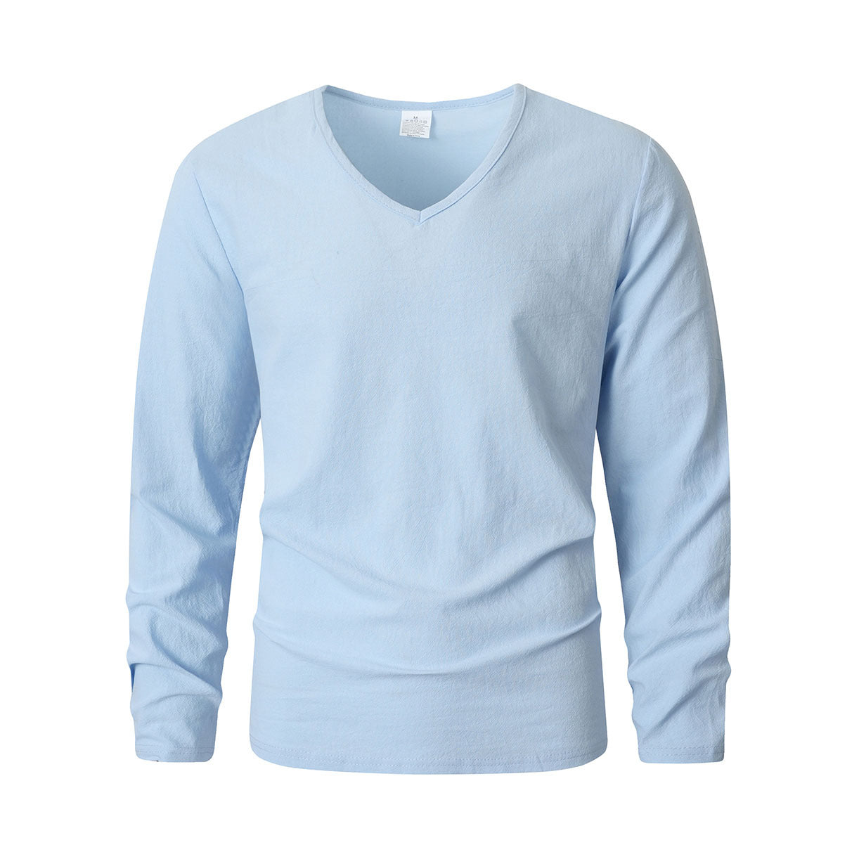 Haut à manches longues à col en V Casual Retro