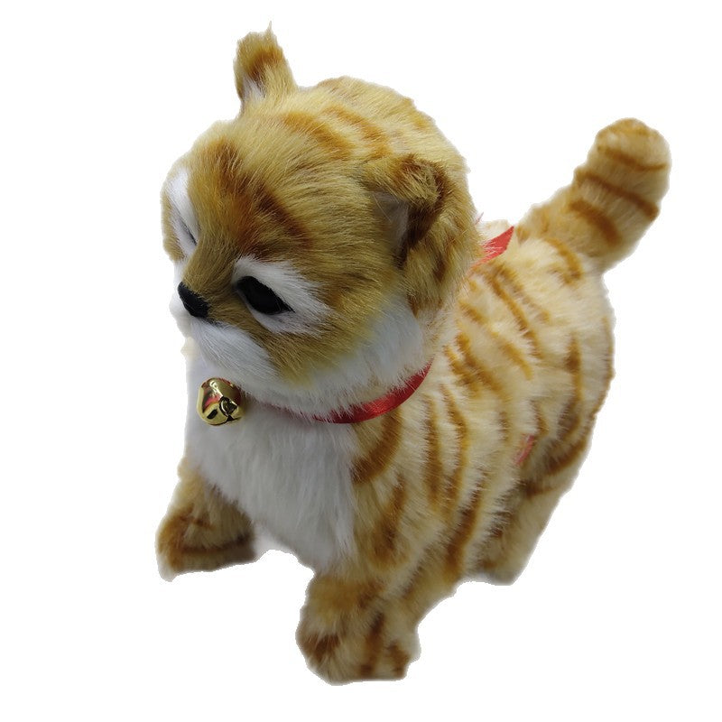 En peluche électrique Simulation Motion-Activated Walking Cat avec Meowing et Light-Controled P