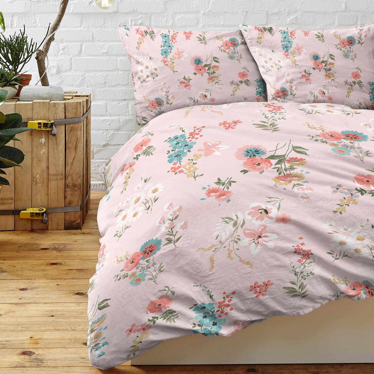 Ensemble de literie florale pour filles