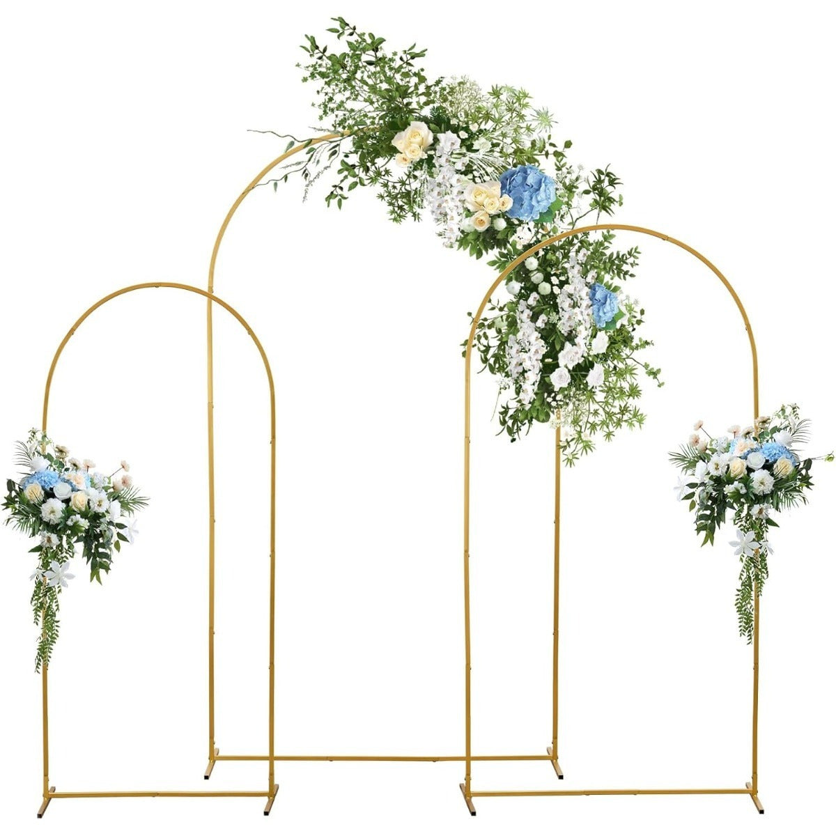 Ensemble de 3 pièces de porte-arc rond en métal de différentes tailles - Pour les décorations festives - Fête