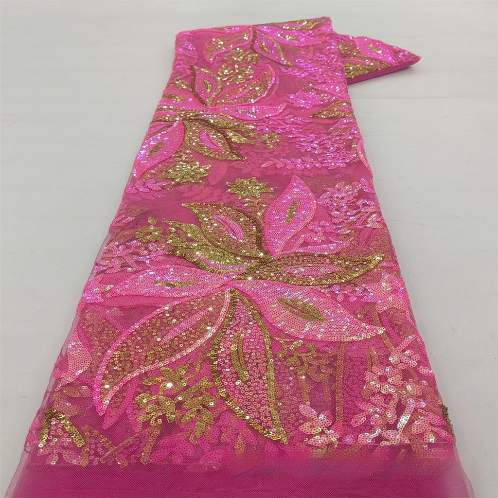 La scène de mariage et les robes de mariée Feature Rainbow-vert Tissu brodé