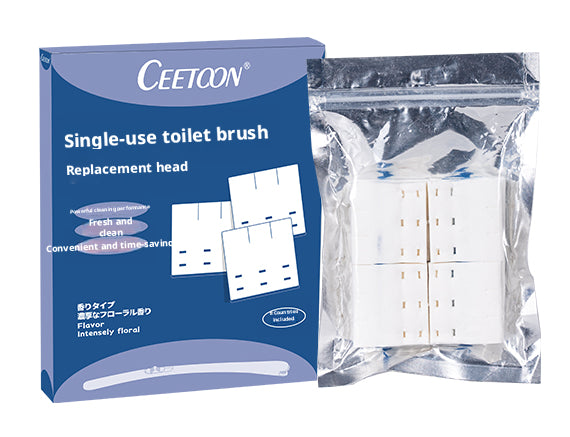 Tête de brosse de rechange jetable pour toilettes