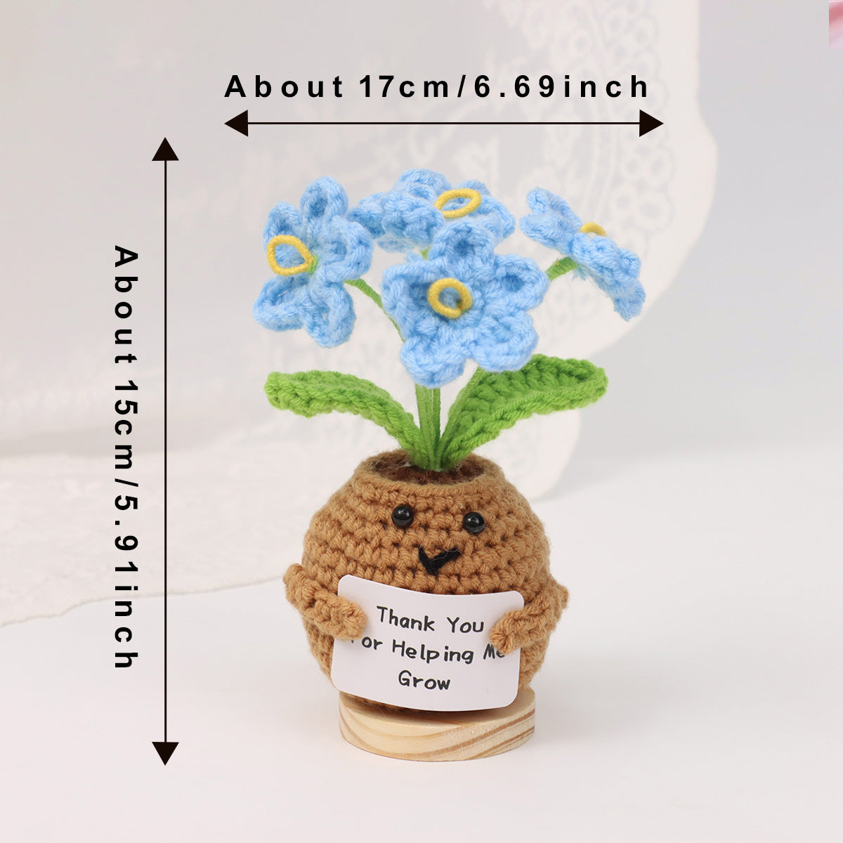 Crochet fait main Mini Poted Forget-Me-Non