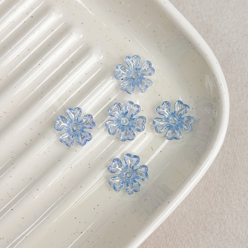 Perles de fleurs en acrylique 5-Petal