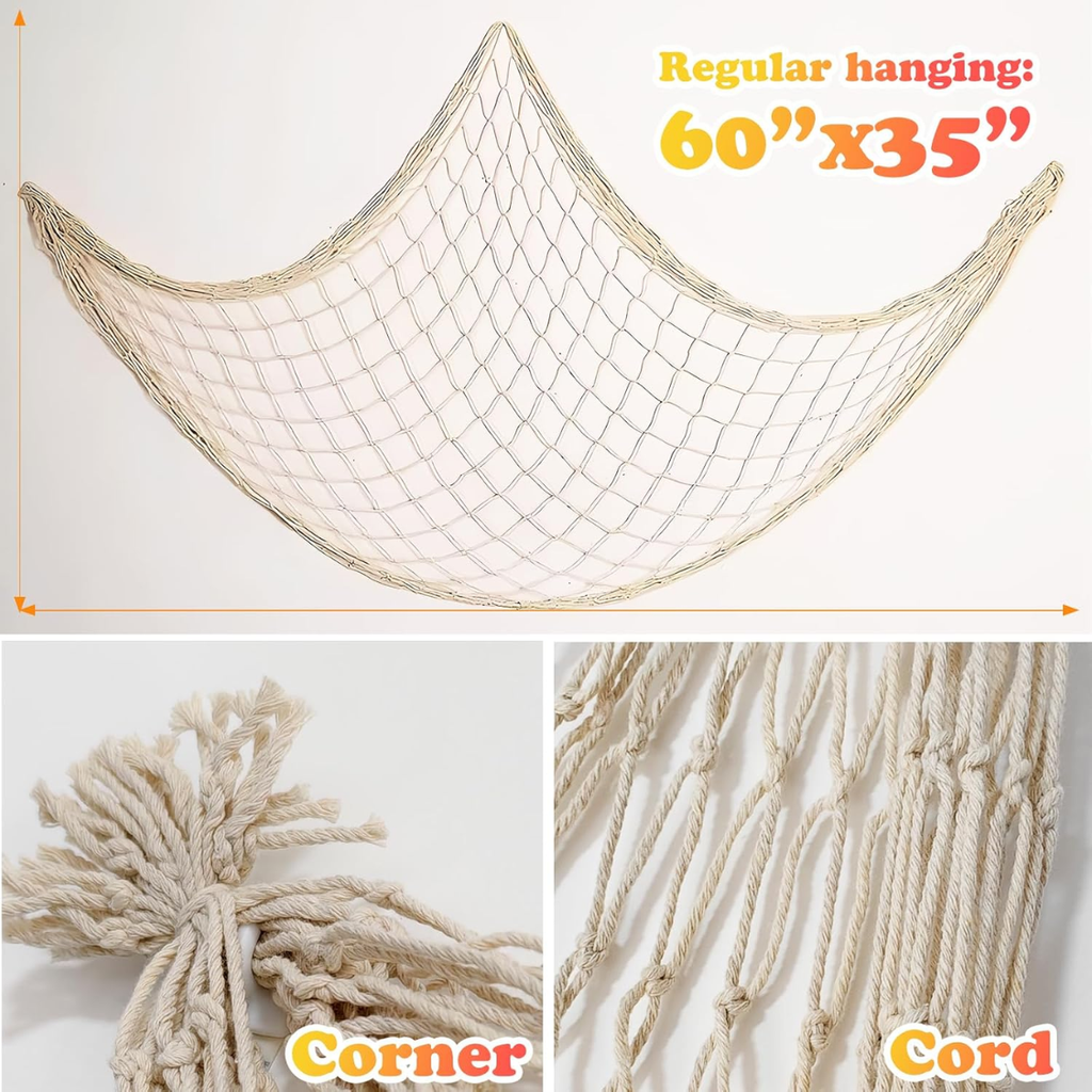 2 Pack de décorations en filet de poisson pour la fête