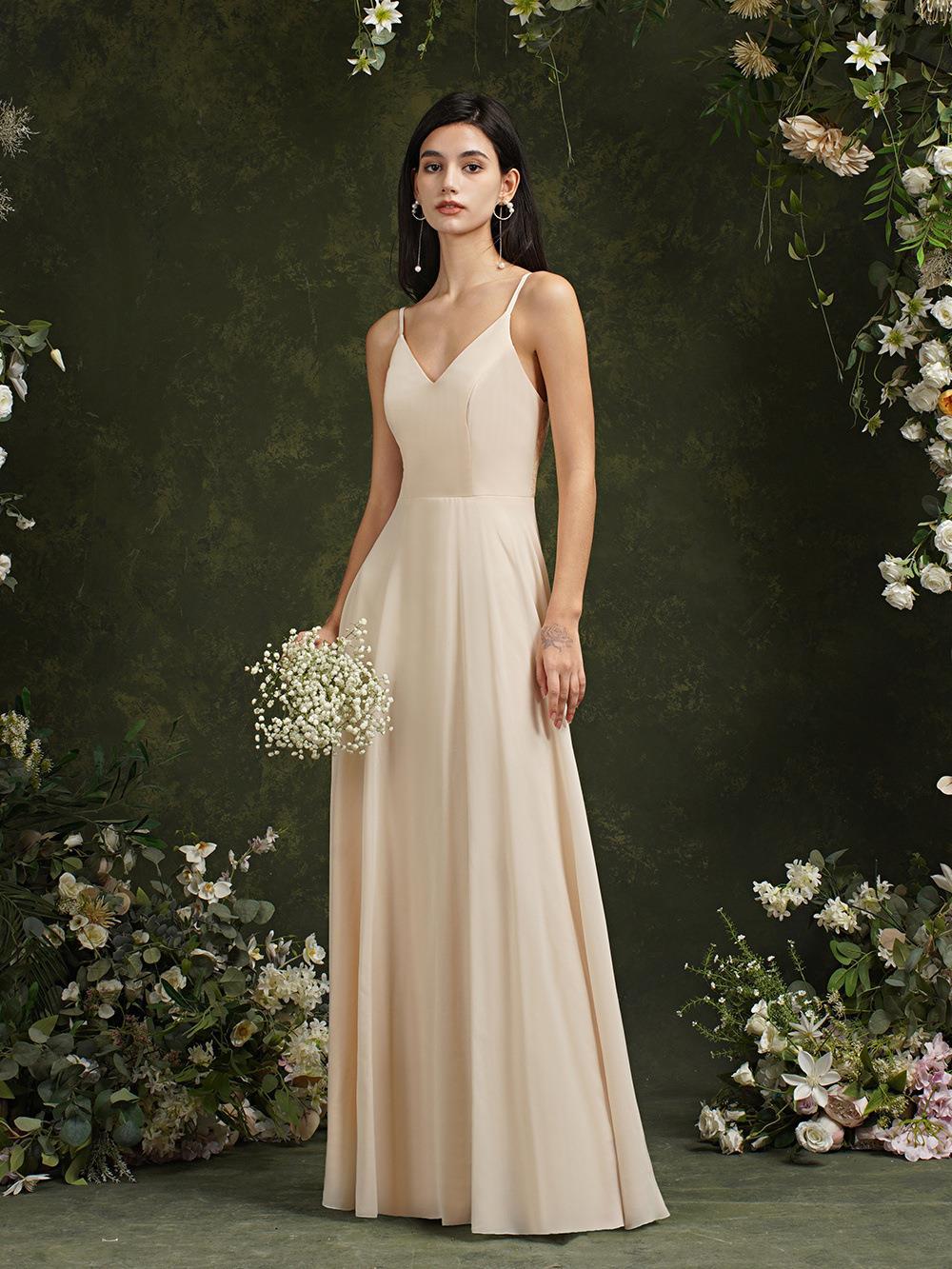 Printemps Banquet Stage Party European and American Deep V Robe