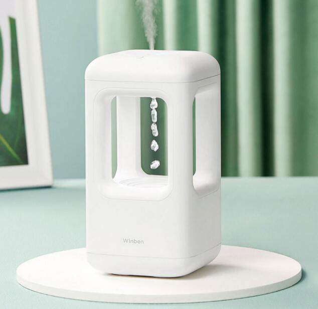 Humidificateur d'air Accueil Chambre tranquille Anti-gravité Eau Drop Humidificateur Atmosphère Lumière