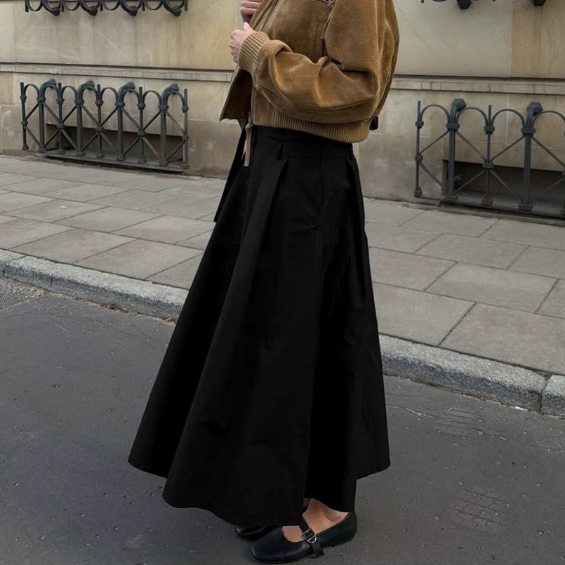 Minimiste taille haute Slimming jupe Midi pour femmes