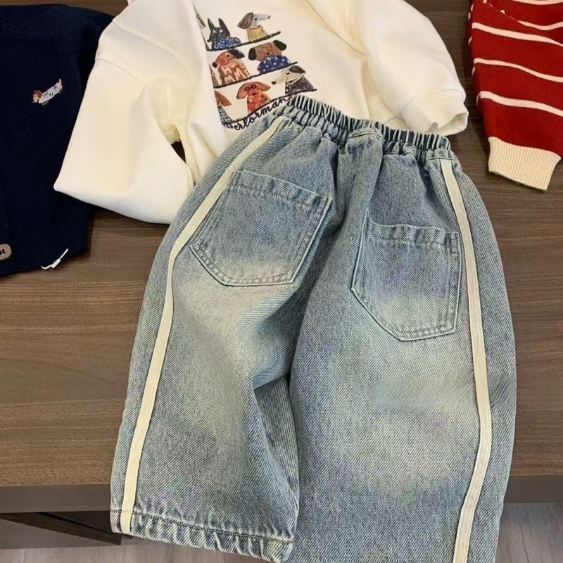 Jeans pour enfants, printemps et automne