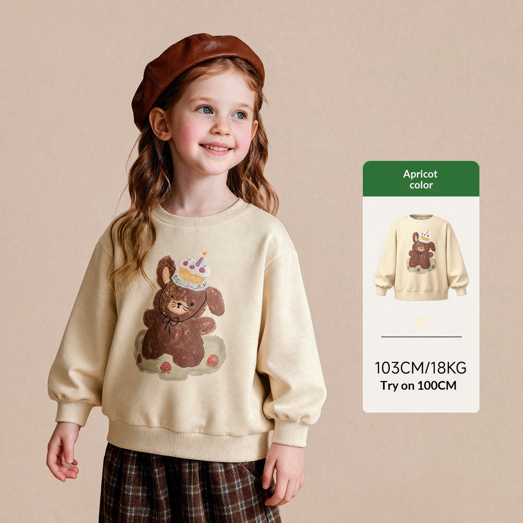 Cartoon-print Confortable Skin-friendly Simple Top Everyday