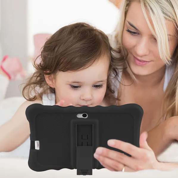 Boîtier en silicone résistant aux chocs avec support pour tablettes de 7'