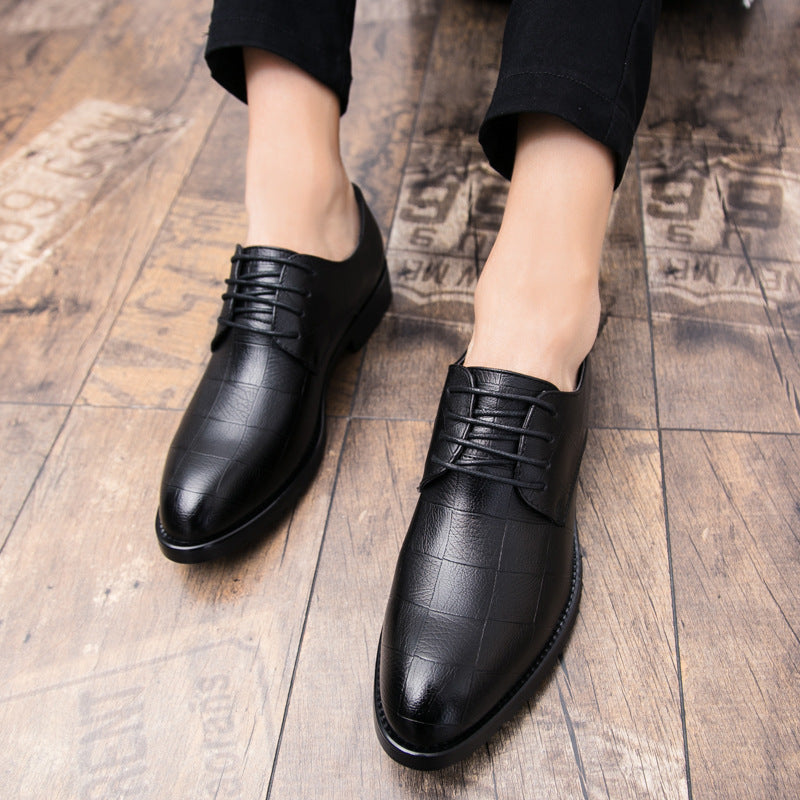 Hommes Cuir de style coréen Trendy Lace-up Casual Chaussures British Business Forme et Leisu