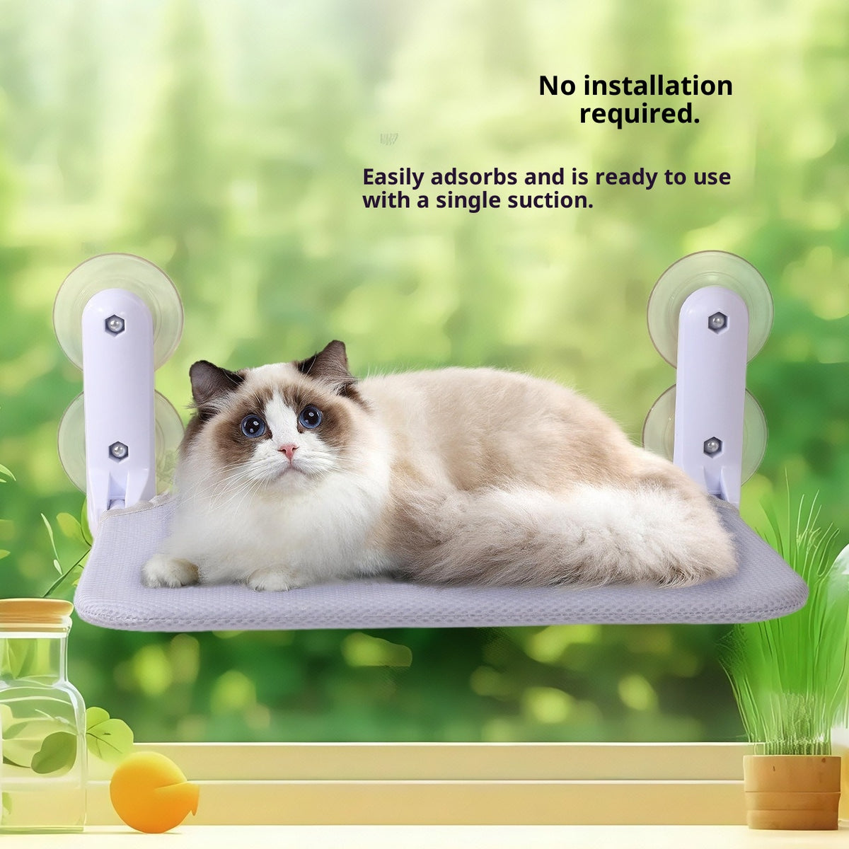 Fenêtre d'aspiration de hamac de chat Coupe suspendu Hamac Lavable Couverture Mesh