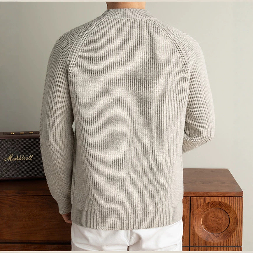 Col rond Couleur solide tendance confortable et doux
