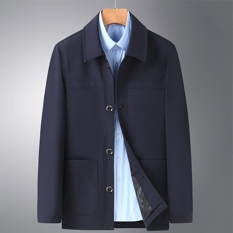 Veste de taille supérieure pour homme Col rond et vieux