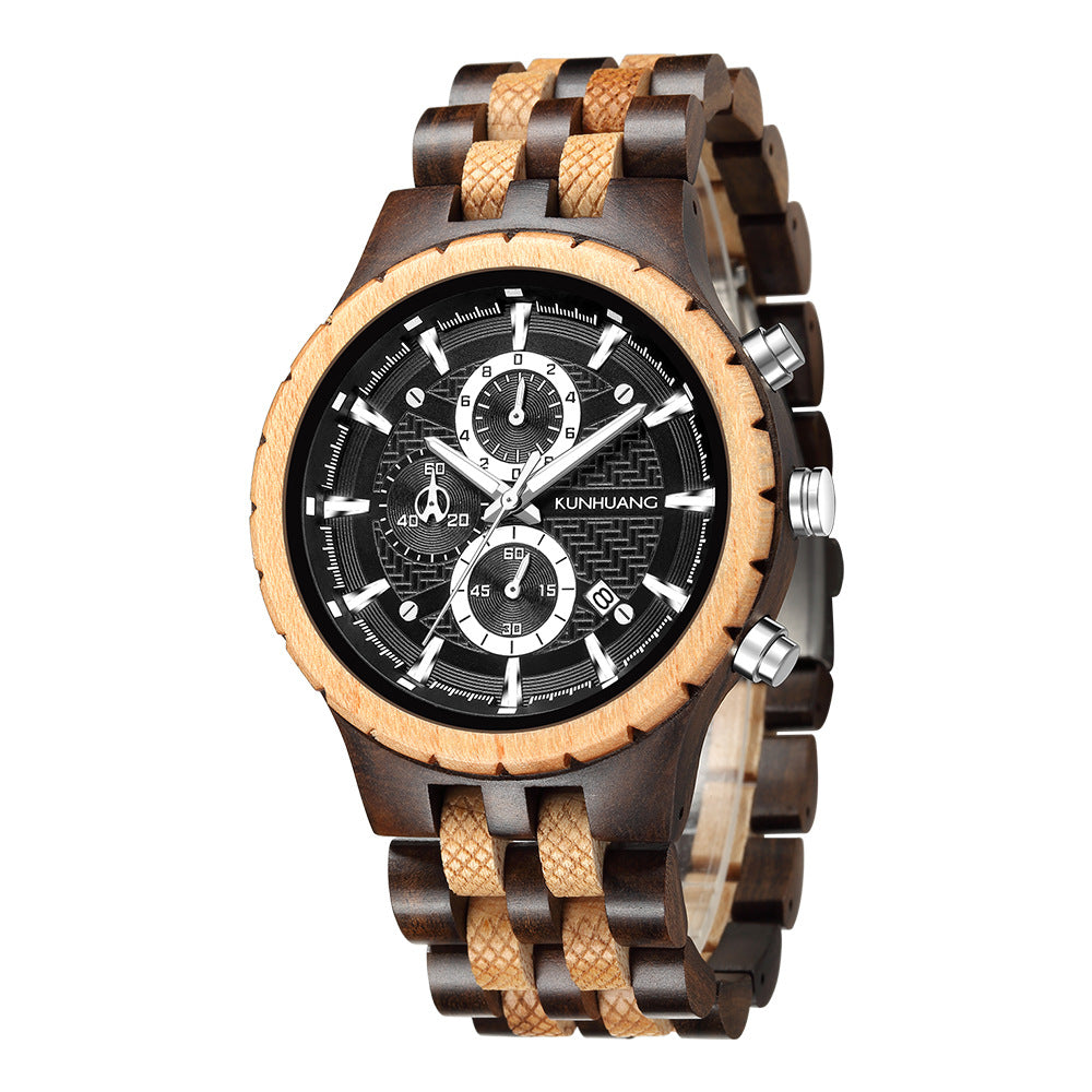 Montre sport Quartz multi-fonctionnelle mode homme