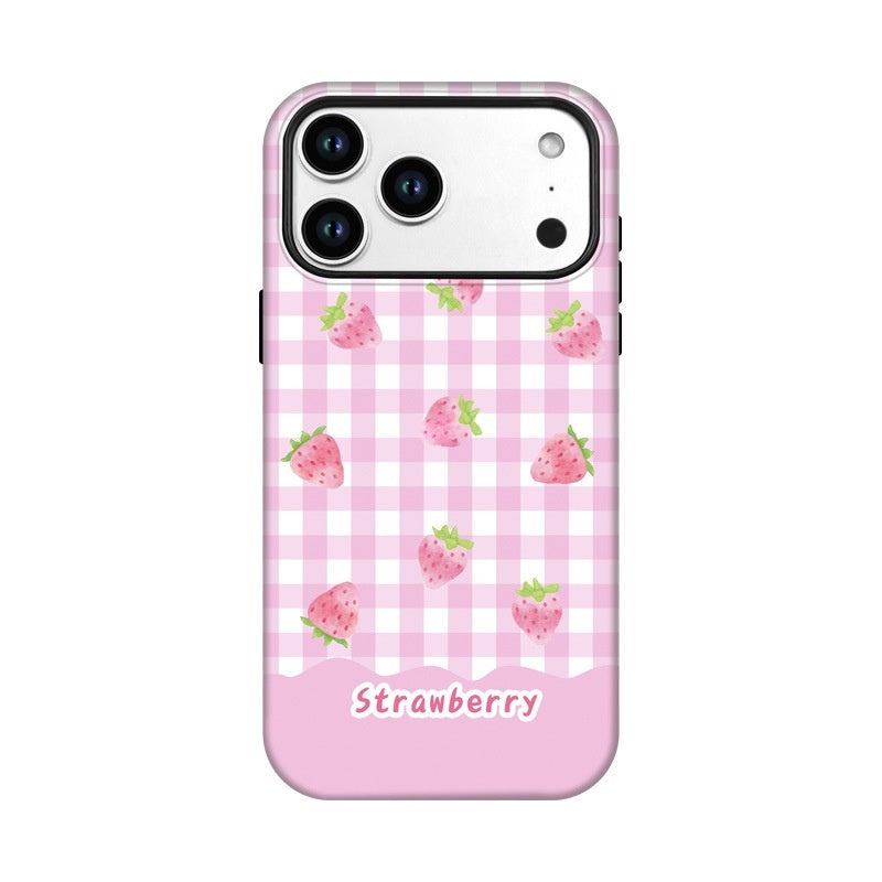 Matte, étui de téléphone anti-dérapant avec un motif de fruit